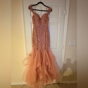 Lucci Lu dusty rose gown